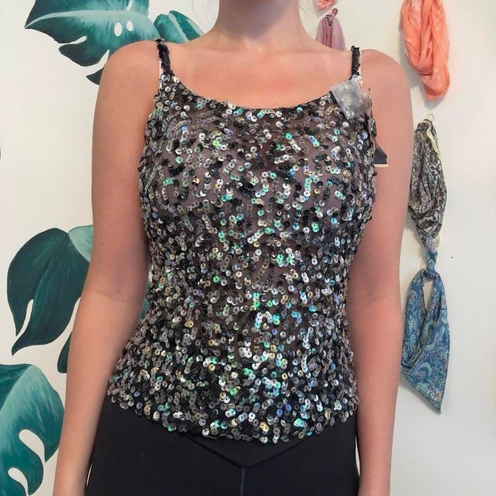Rainbow Women's Silver and Black Vest